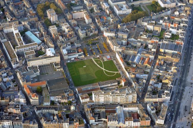 Vue aérienne du quartier Danton qui sera réaménagé via les fonds FEDER 