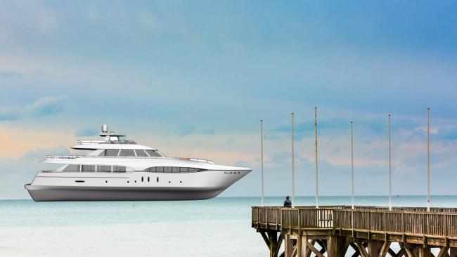 Montage photo d'un yatch en Baie de Seine